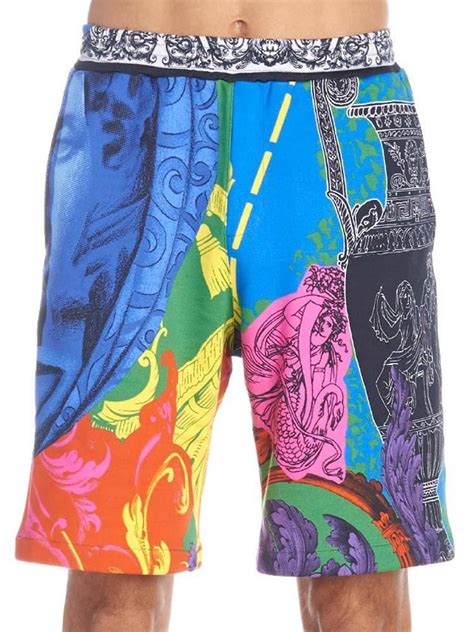 versace bermuda shorts|Men's Luxury and Designer Pants & Shorts .